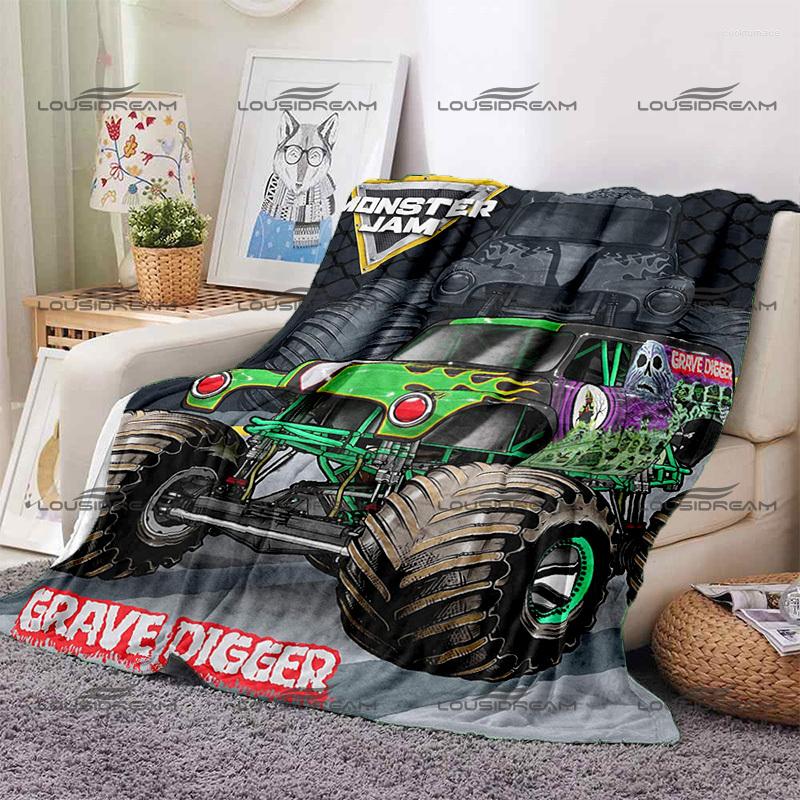 

Blankets Classic Monster Jam Pattern Blanket Truck Warm Flannel Thin Portable Home Travel Office Lunch Break
