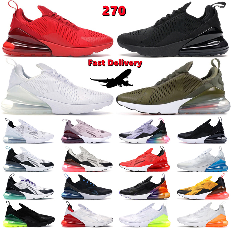 

Airmax 270 running shoes men women 270s Triple Red Black White Barely Rose Medium Olive Photo Blue mens trainers outdoor sneakers, #8