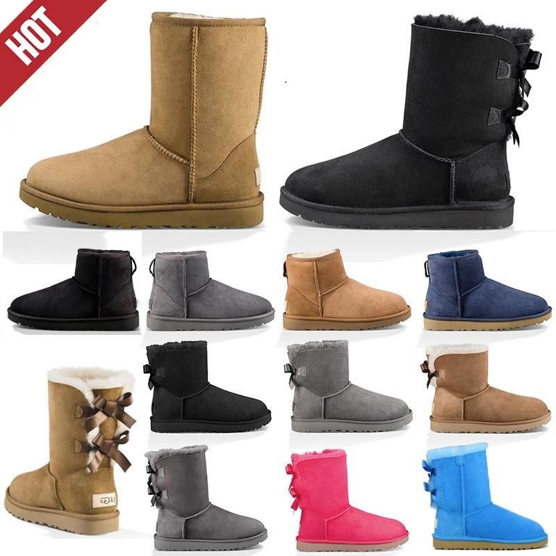 

Australian Designer Women Boots Snow Booties Triple Black Hot Chestnut Mini Navy Grey WGG Fashion Ankle GS 585401 Short Boot Womens Winter Warm Fluff Uggs Shoes 35-42, #22