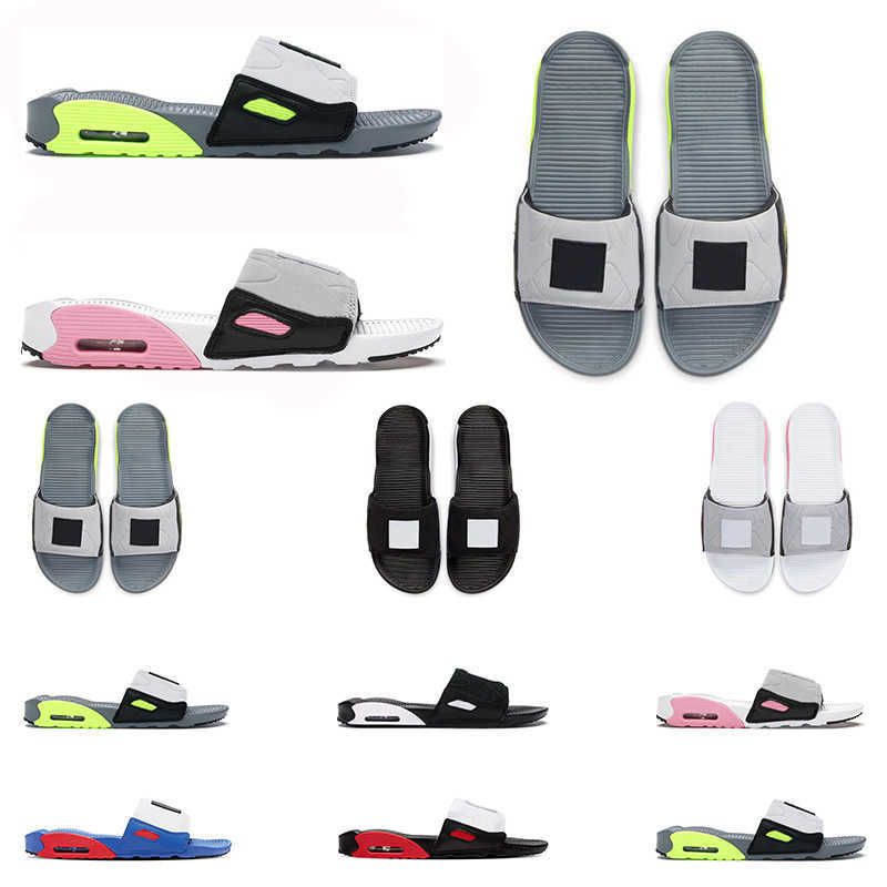 90 mens women designer Slide Beach Slippers volt black rose Game Royal Chile Red sports sneaker fashion sandal outdoor classic novelty size