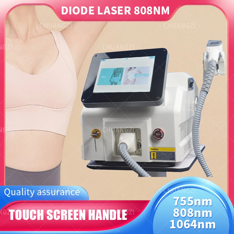 

High Power 808nm RF Equipment Permanent Diode Laser Hair Removal Machine For Salon 3 Wavelength 755 808 1064nm Portable Laser Painless