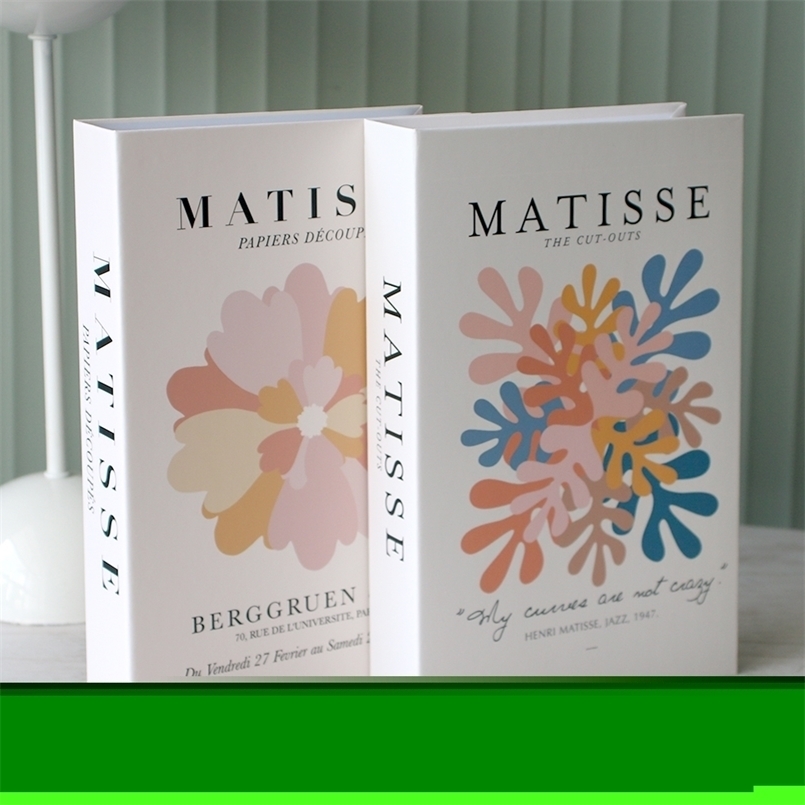 

Decorative Objects Figurines Colorful Fake Books for Decoration Vacation Style Coffee Table Props Designer Storage Box Book Living Room 221011