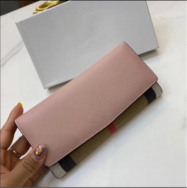 

Wallets Long Women Wallet Check Hand Purse Interior Card Holder Fashion Letters Genuine Leather Handbag, Customize