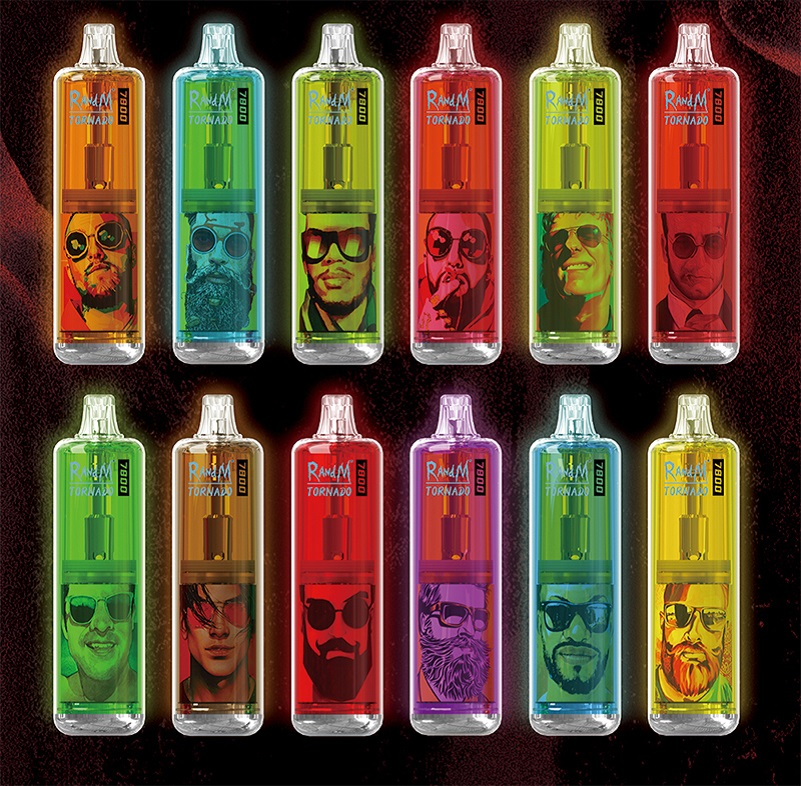 

Original RandM Tornado 7800Puffs rechargeable Disposable vape Powerful Battery 15ml 0% 2% 3% 5% Prefilled Cartridge Mesh Coil RGB light Pen 12 Flavors