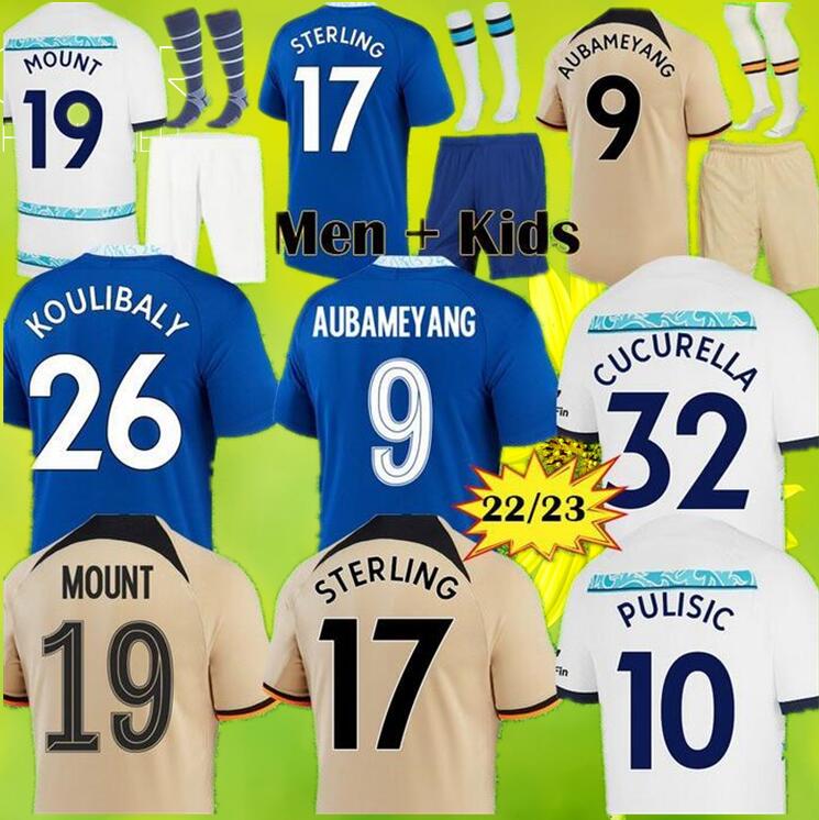 

CFC STERLING 2022 2023 Soccer Jerseys CUCURELLA  23 MOUNT football shirt AUBA KANTE PULISIC HAVERTZ KOULIBALY Men kits Kids Equipment FOFANA 45635 jersey Uniform, Away