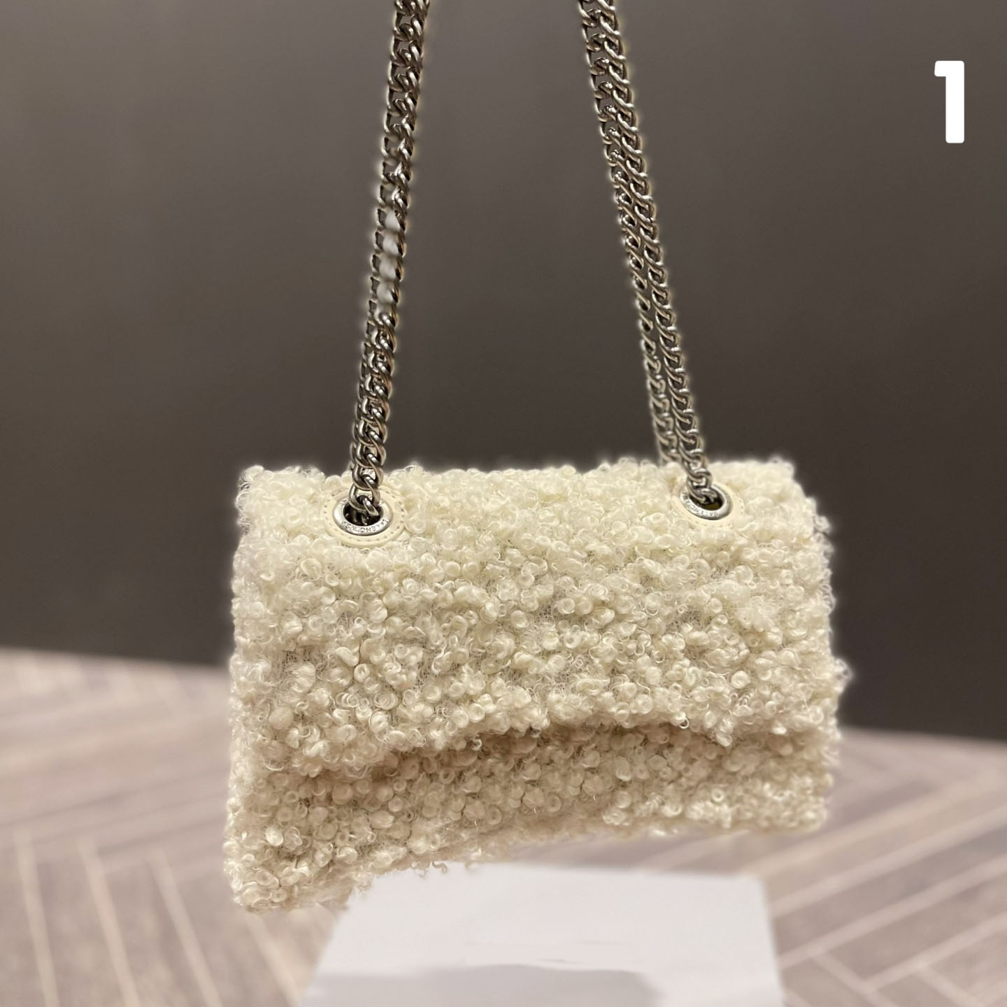 

Evening Bags Wool bags shoulder Flap Chains bag women Totes Handbags Cross body handbag mother Hobos Ladies Purse quality wallet High Luxury, Picture color with logo 25 cm