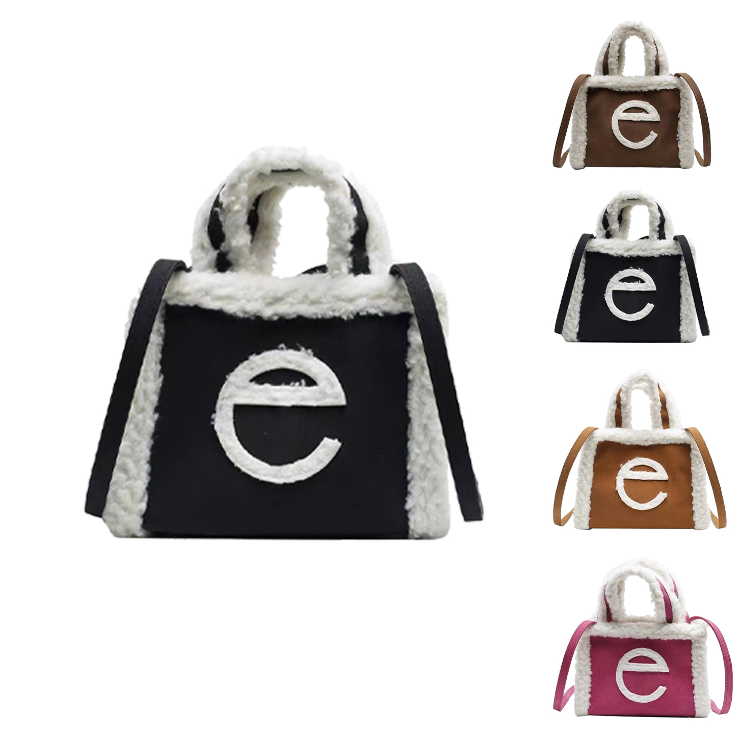 

Designer Womens mens Telfars large Shopping Bag velour Suede Luxury tote WGG joint name laptop handbag top handle wallet teddy Shoulder Crossbody High capacity bags, Coffe