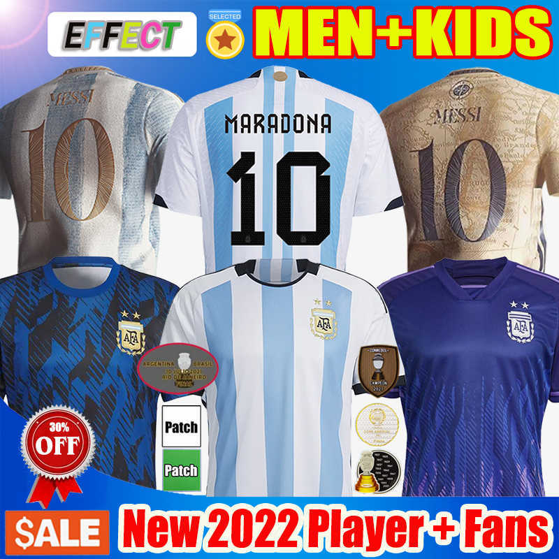 

Player Fans Version Argentina soccer tee Jersey 22 23 Home Away 1986 Football Shirts 2022 MESSIS DYBALA DE PAUL DI MARIA National Team MARADONA, Fans 2021 home