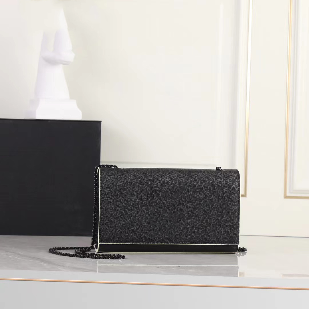 

NEW Luxurys Designers Bags Handbag Purses Woman Fashion double bread Clutch Purse Shoulder Bags Chain Bag #8899, Black