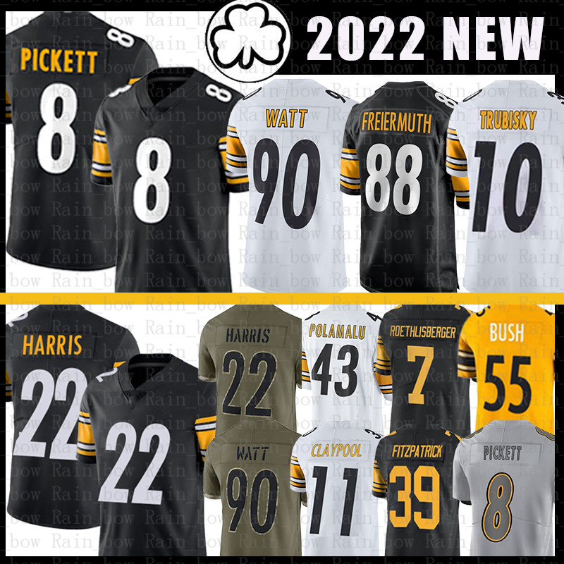 

T.J. Watt Football Jersey 8 Kenny Pickett Najee Harris Mitchell Trubisky Pat Freiermuth Chase George Pickens Fitzpatrick Pittsburghs Steeleres Chris Boswell Haden, Mens jersey(gr)