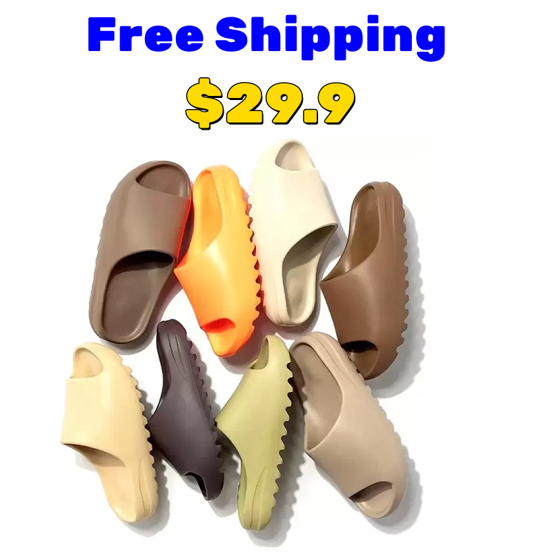 

2022 Designer sandals slippers men woman sandal Black White Resin pure Ochre bone slippers slide slipper slides EVA sliders clog soot onyx 36-46, 49