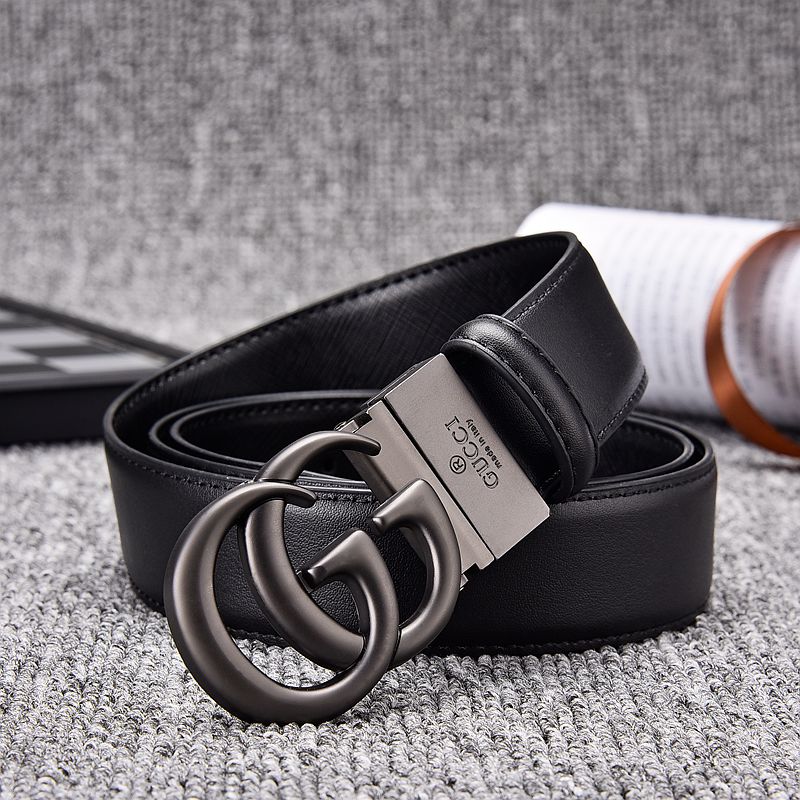 

2022 New Gucci Luxury designer Belt Buckle Fashion Genuine Leather Women Belts For men Letter Double Big gold classical G02-002, No box