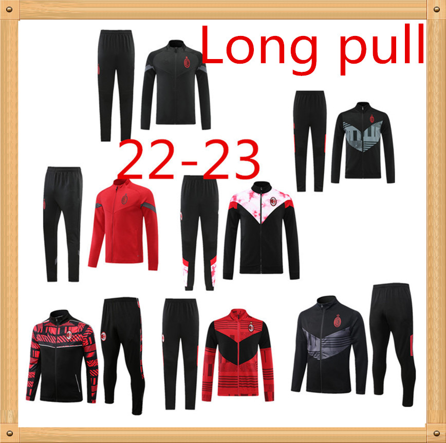 

TOP 22-23 New AC milanS Zipper Jacket Soccer tracksuit interS IBRAHIMOVIC GIROUD Football training set adult chandal jogging Survetement Jerseys 2022 2023, Gray