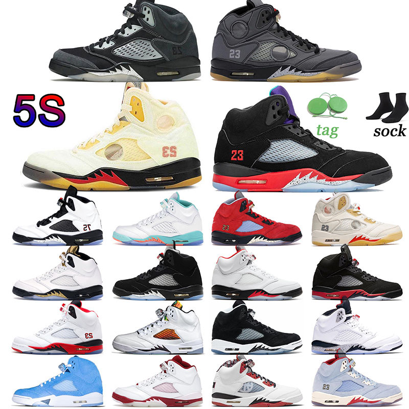 

5s Retos Basketball Shoes Jumpman5 Fashion Authentic UNC Sail White Island Green Blue Bird Fire Red Easter Concord Light Aqua Paris Michigan, A31 40-47
