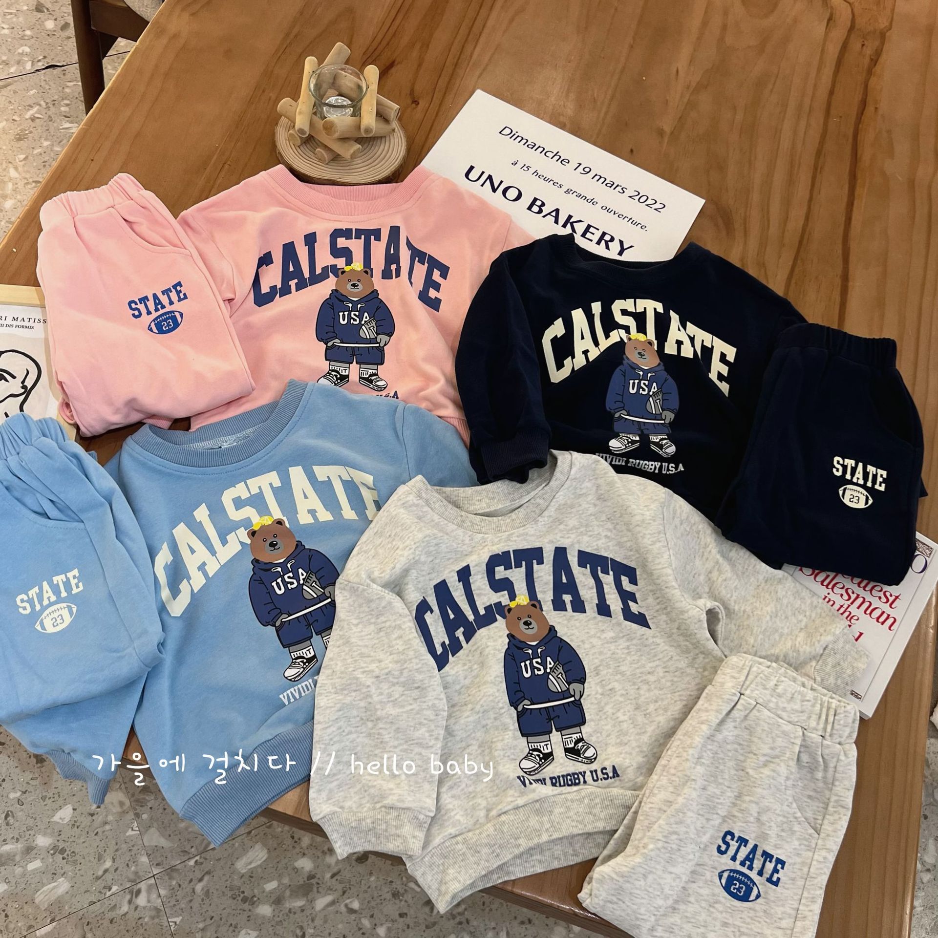 Ensemble de vêtements 2 pièces pour bébés garçons et filles, vêtements de sport pour enfants, vêtements de dessin animé décontractés, collection