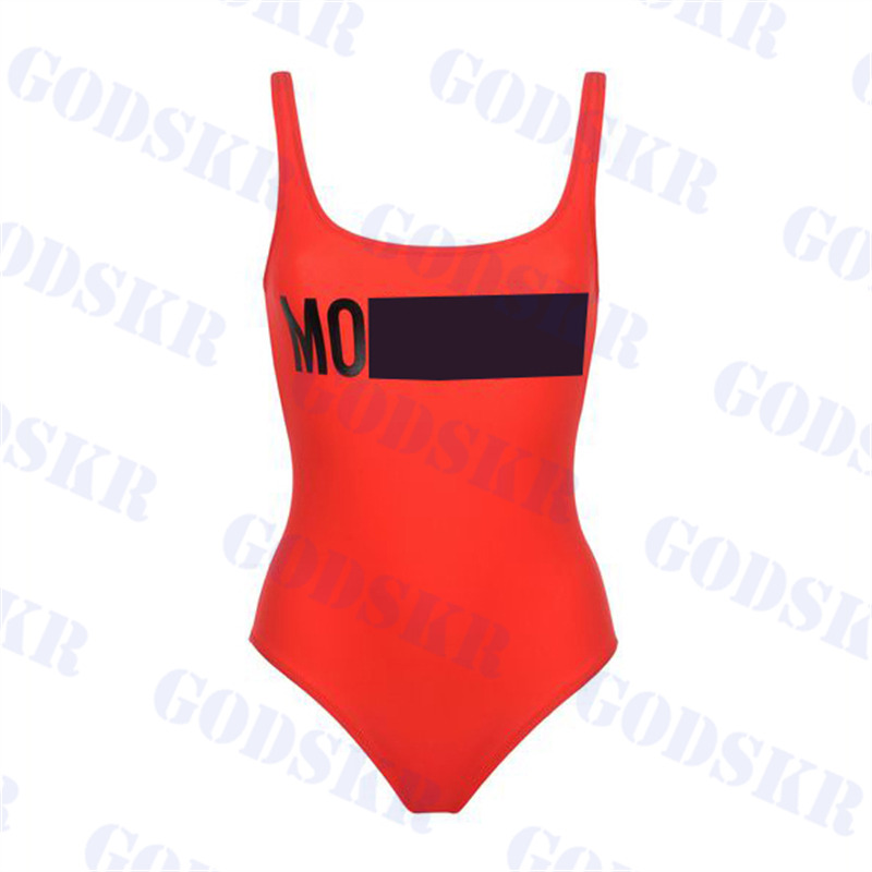 

Women Red Swimsuit One Piece Bikini Textile Letter Print Womens Swimwear Sexy Backless Ladies Bathing Suit, Please contact me real pictures
