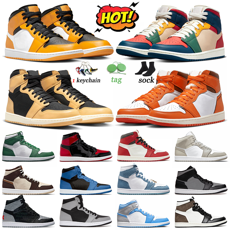 

1 Basketball Shoes 1s Retro White Gorge Green Starfish Heirloom High OG Yellow Toe Sneakers Sports Cream Dark Chocolate College Grey Men Women Trainers, 36-46 chicago reimagined