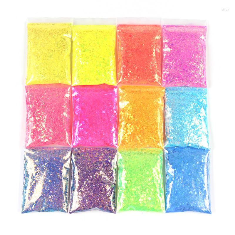 

Nail Glitter 12 Colors Sets Mermaid Sequin Loose Chunky Mixed Hexagon Ultra-thin Shiny Flakes Art Decoration Bulk Supplies