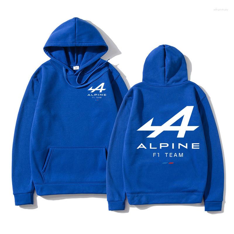 Sweats à capuche pour hommes Alpine F1 Hoodie Lettre Imprimé Sweat Kawaii Imprimer Garçon Pull Hommes Mode Survêtement Hip Hop Vêtements À Manche