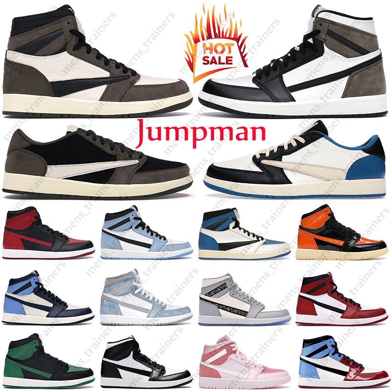 

Jumpman 1 Men Basketball Shoes 1s Sneakers Travis Scotts Dark Mocha GAI UNC Chicago Bred Shattered Backboard Twist Georgetown Mens Womens Outdoor Sports Trainers, Shattered backboard 3