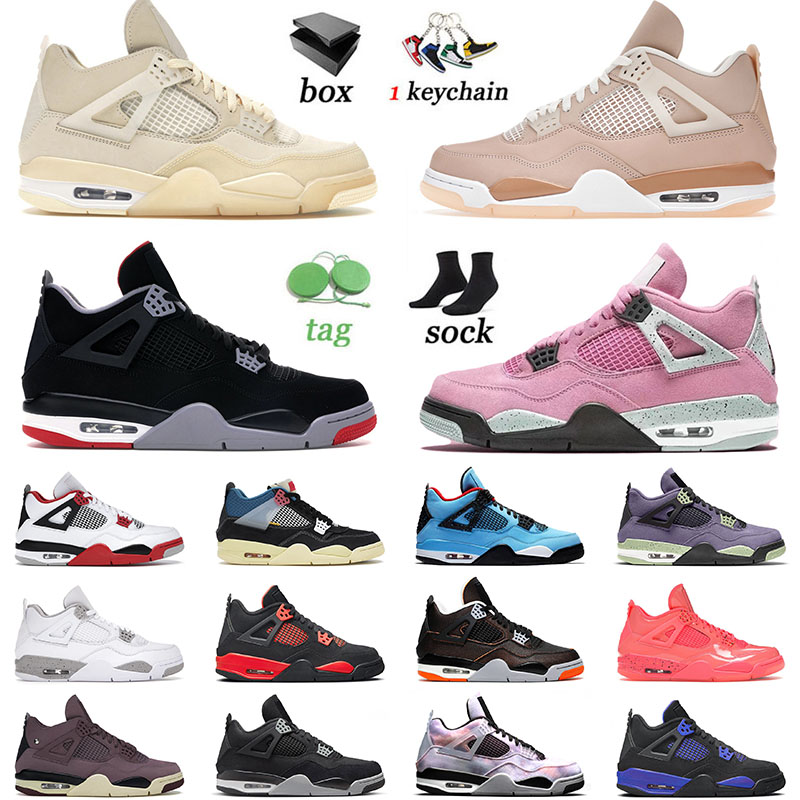 

4 4s IV Basketball Shoes OG Jumpman Sail Shimmer Bred University Blue Starfish Guava Ice Cool Grey Jorda Messy Room Violet Ore Jorda, Separate colours