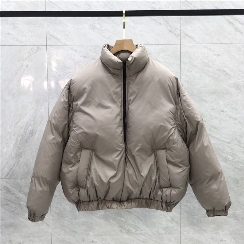 

2022 Men Designer Down Jacket Fashion Thick Warm Windbreaker Coats Long Leather Collar Hat Half Zip Warm Real Wolf Skin Fashionable Baseball Jackets