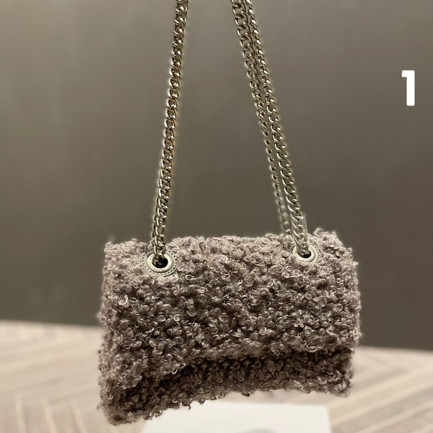 

Evening Bags Wool bags shoulder Flap Chains bag women Totes Handbags Cross body handbag mother Hobos Ladies Purse quality wallet High Luxur, Picture color with logo 25 cm