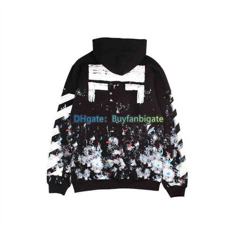 Fleece Digner Luxury Off Classic Hoodie head Print Hip Hop Top Autumn Winter Coupl Of Black White Men And Women Casual Hoodeds