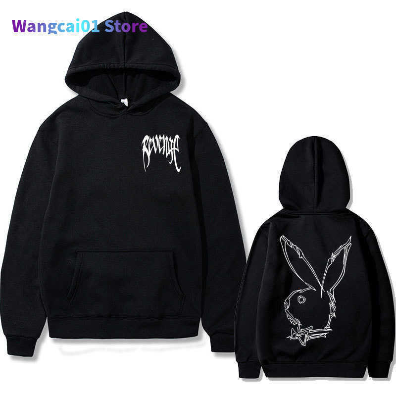 

Men's Hoodies Sweatshirts Revenge Print Hoodie Rapper Playboi Carti Hip Hop Oversized Print Hoodies Men's Bad Bunny Sweatshirt Men Women Loose Streetwear 1012H22, Packing bag