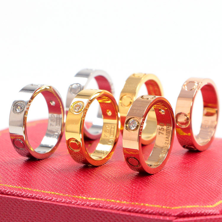 bague à vis d'amour bagues pour hommes bijoux de créateurs de luxe classiques femmes Acier au titane Alliage Or-Plaqué Or Argent Rose Ne se décol