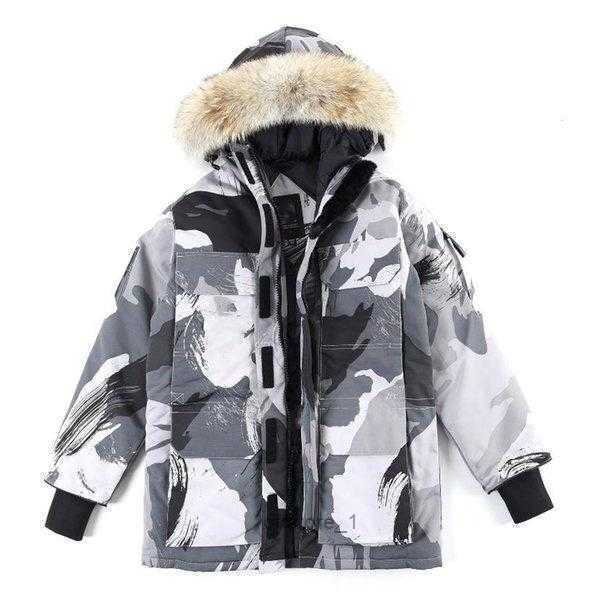 Designer Luxury Goosie Down Jacket Fur Ruff Men CG Winter Fit Warm Canadas Men White Goosing Coat Exterior Pockets Zipper Stretch Rib Cuff The 5A-image-813321424