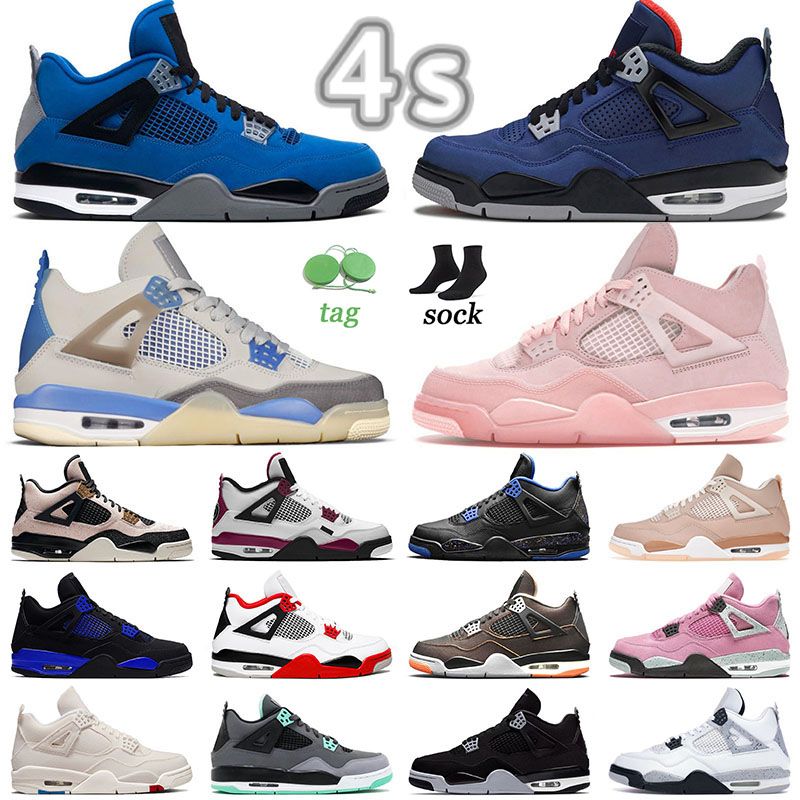 

Hot Jumpman 4 4s Mens Basketball Shoes Designer J 4 Military Black Cat Royal Blue Red Thunder Wings GS Motorsport DIY Alternate Starfish OW, J77 40-47 canyon purple