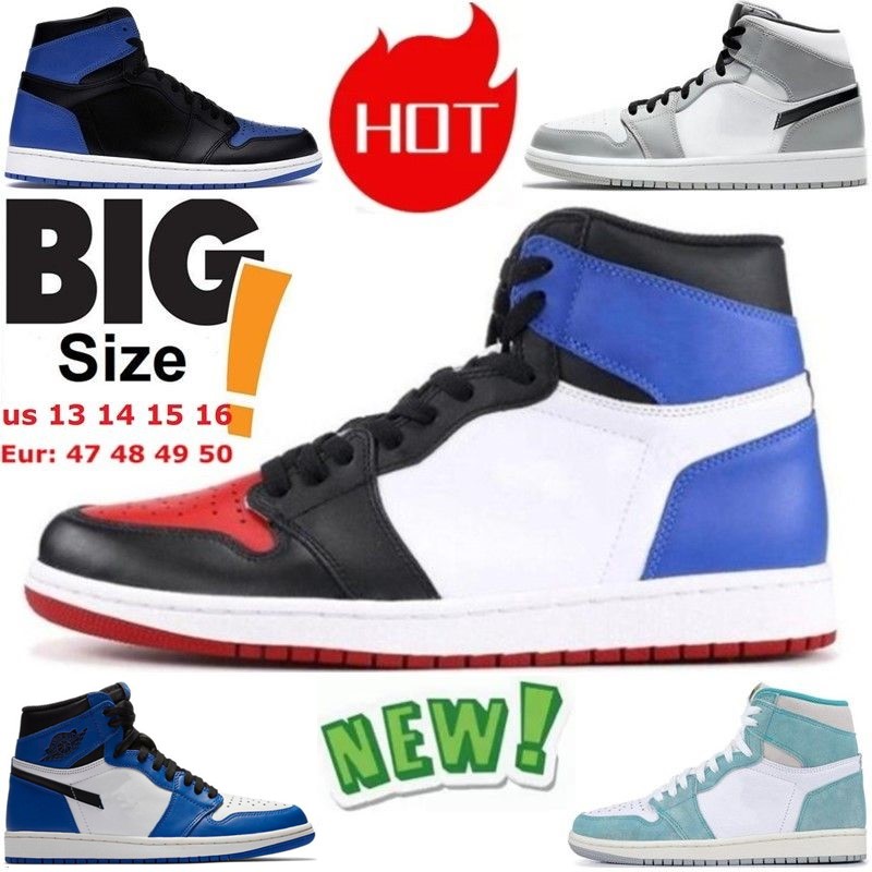 1 1S High Basketball Chaussures Grande Taille 14 15 16 Brevet Gold Shadow Game Royal Toe Turbo Green Top 3 Designer Baskets Femmes Hommes Baskets