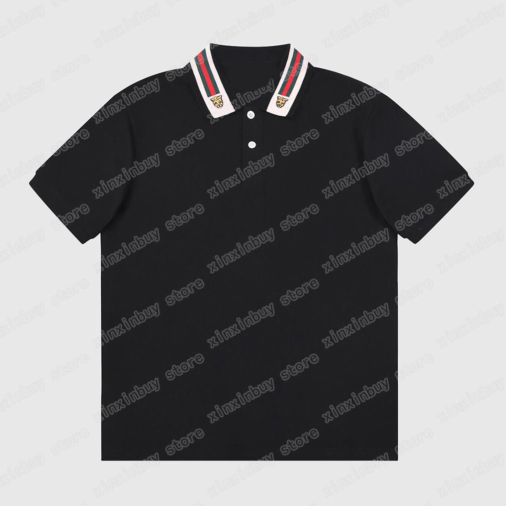 

22ss Men Designers t shirts polo animal lapel short sleeve Man Lapel Streetwear black white xinxinbuy S-XL