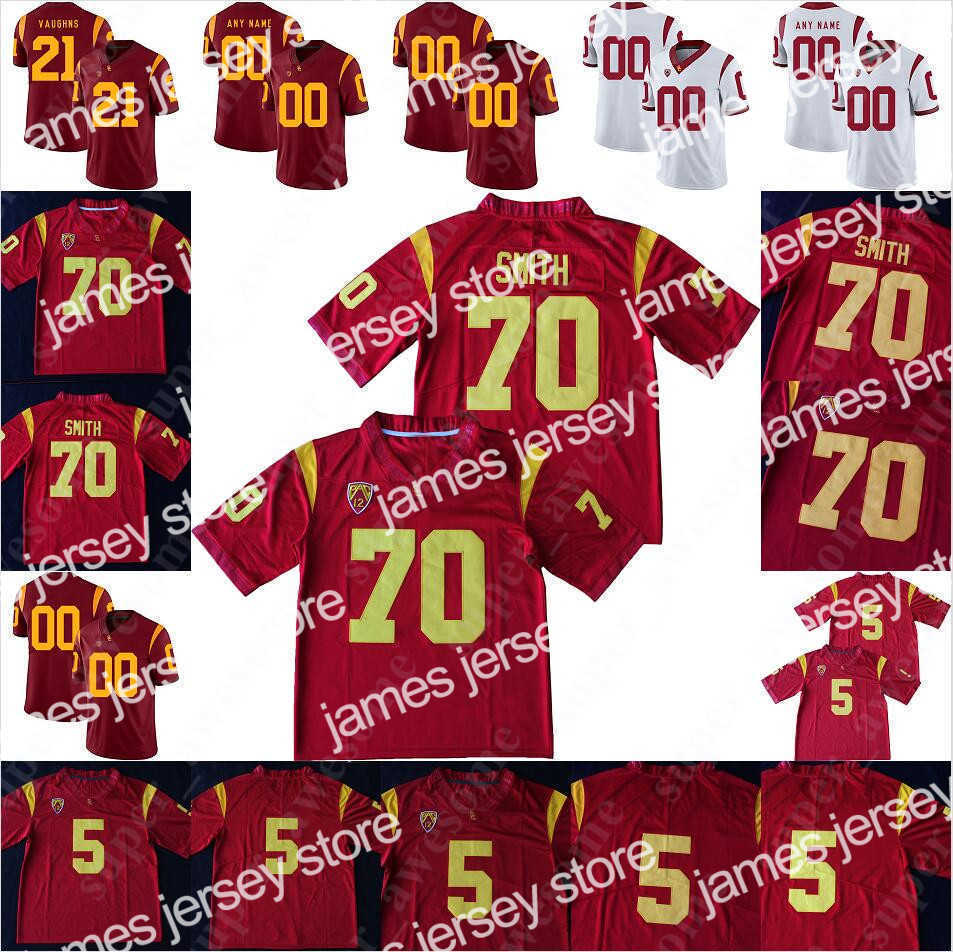 

American College Football Wear USC Trojans Football Jersey Tyron Smith 1 Mike Williams 20 Mike Garrett 2 Robert Woods 58 Rey Maualuga 10 Brian Cushing 52 Jack Del Rio, Vintage red no name just number