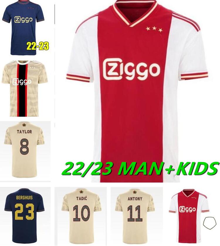 

22 23 TADIC soccer jersey Fans player Camiseta Futbol Marley BERGHUIS HALLER BLIND AJAxs KLAASSEN GRAVENBERCH CRUYFF BLIND 22 23 men kids Socks football shirt 826