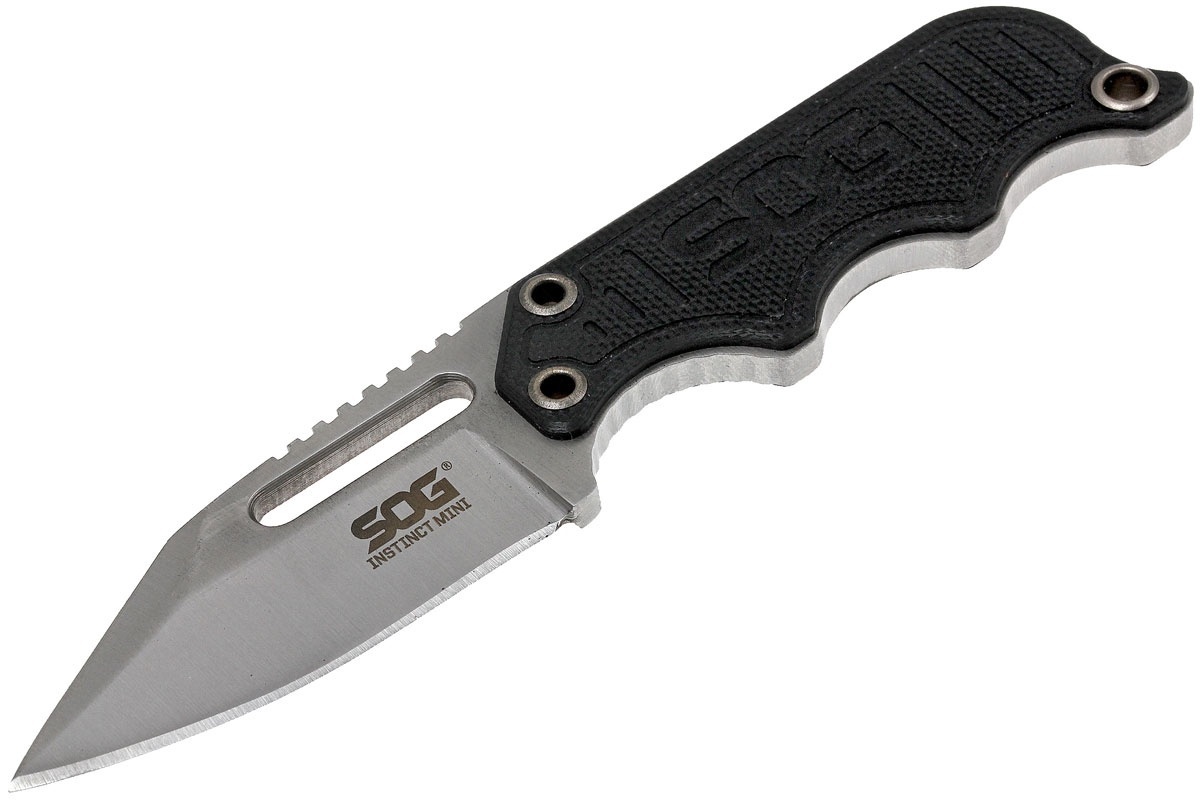 

SOG Edc Small Fixed Blade Instinct Mini 1.9Inch Full Tang Belt and Boot Knife Tactical Knifes Sheath and Chain Neck Knives