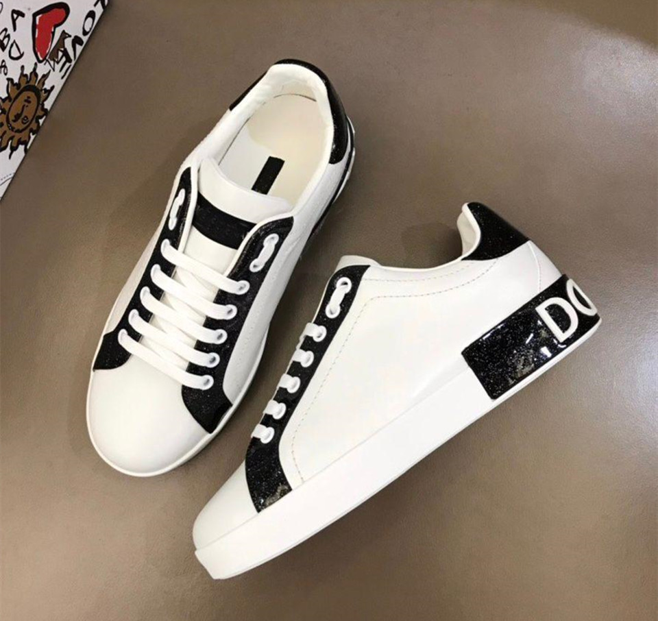 

Men Casual Shoes Calfskin Sneakers Shoes Outdoor Trainers Men 'S Luxury 22S White Leather Brands Comfort Casual Walking Eu38-46 Box Nappa Portofino, 24