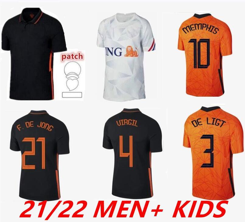 

Soccer jerseys 20 21 Netherlands 2020 DE LIGT Cruyff Soccer Jersey MEMPHIS Holland SNEIJDE Gullit 2021 WIJNALDUM PROMES DE JONG VIRGIL Mens, White