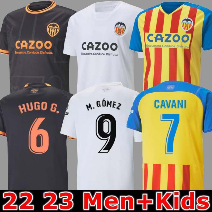22 23 Valencias Soccer Jerseys Cavani Guedes Gameiro Camisetas de Futbol Rodrigo Gaya M.Gomez Men Kids Kit Football Shirts 2022 2023 RIVERO C.SOL