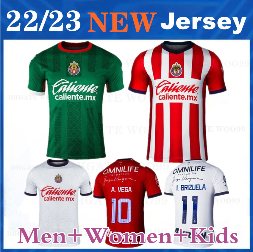 

2022 2023 Guadalajara Soccer Jerseys Chivas regal ALVARADO I.BRIZUELA C.CALDERON A.ZALDIVAR A.VEGA home away 22 23 football men women kids shirt Special Edition Green