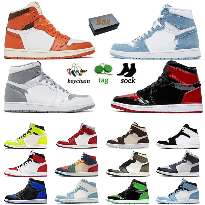 

Mens J Jumpman 1 With Box Basketball Shoes 1s Boot Starfish Denim Stealth Bred Patent Mid SE Multi Color UNC Chenille Taxi Scotts Designer, A65 high og nrg igloo 36-46