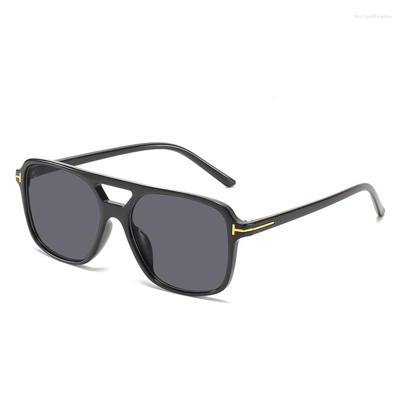 

Sunglasses 2022 Versatile Simple Women's Fashion Square Ocean Style Personality Double Beam Glasses UV400