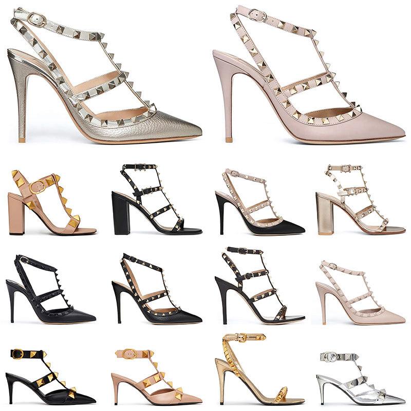 

With Box Dress Shoes Luxury Designer Brands Women Sandals Woman High Heels New Fashion Women's Slipper Top Qua Valentinoe''Valentinoity taq, 35-42 (8)