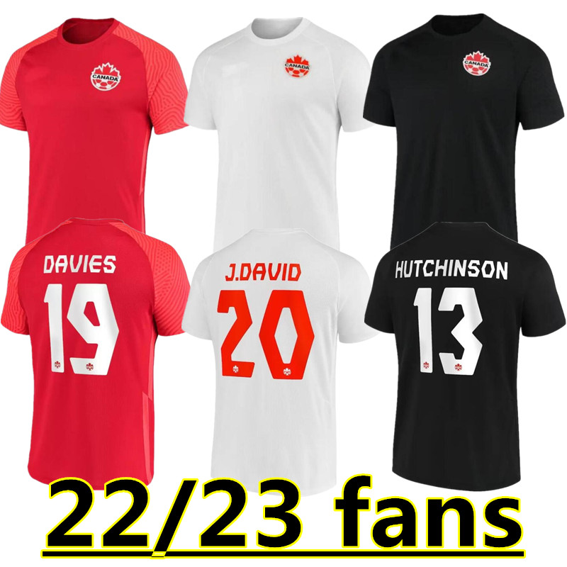 

2022 Canada Soccer Jerseys DAVIES National Team Home Away 22 23 OSORIO Latest DAVID LARIN CAVALLINI LARYEA MILLAR HOILETT Men Women Football Shirts 666, Red