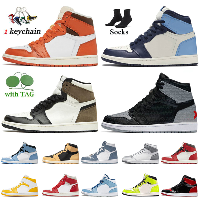 

Fashion Top Women Mens Jumpman 1 Basketball Shoes 1s Cactus Jack Fragment High OG Starfish Heirloom Lost Found Stealth Dark Mocha UNC Blue, A53 36-46 brseparatehood