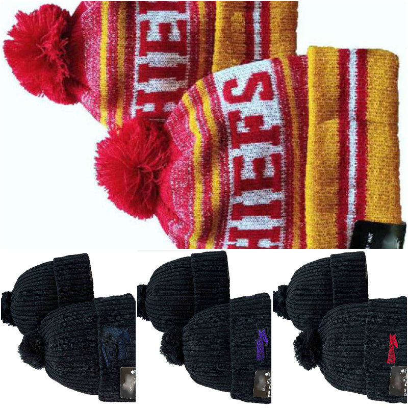

Kansas City Football Beanies KC 2022 Sport Knit Hat Cuffed Cap Hot Team Knits Hats Mix And Match All Caps Beanie A12