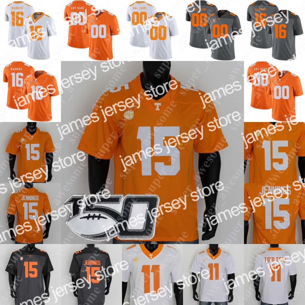 

American College Football Wear Tennessee Volunteers Jersey Hendon Hooker Jalin Hyatt Joe Milton III Jaylen Wright Jabari Small Cedric Tillman Bru McCoy Alvin Kamar, 150th-white