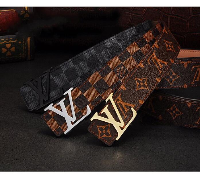 

Mens Designer LV Belt Men Great Quality Luxury Genuine Leather Fashion Belts Woman Womens Belt Black Metal Buckle Waistband YSL Louis Vuitton Gucci