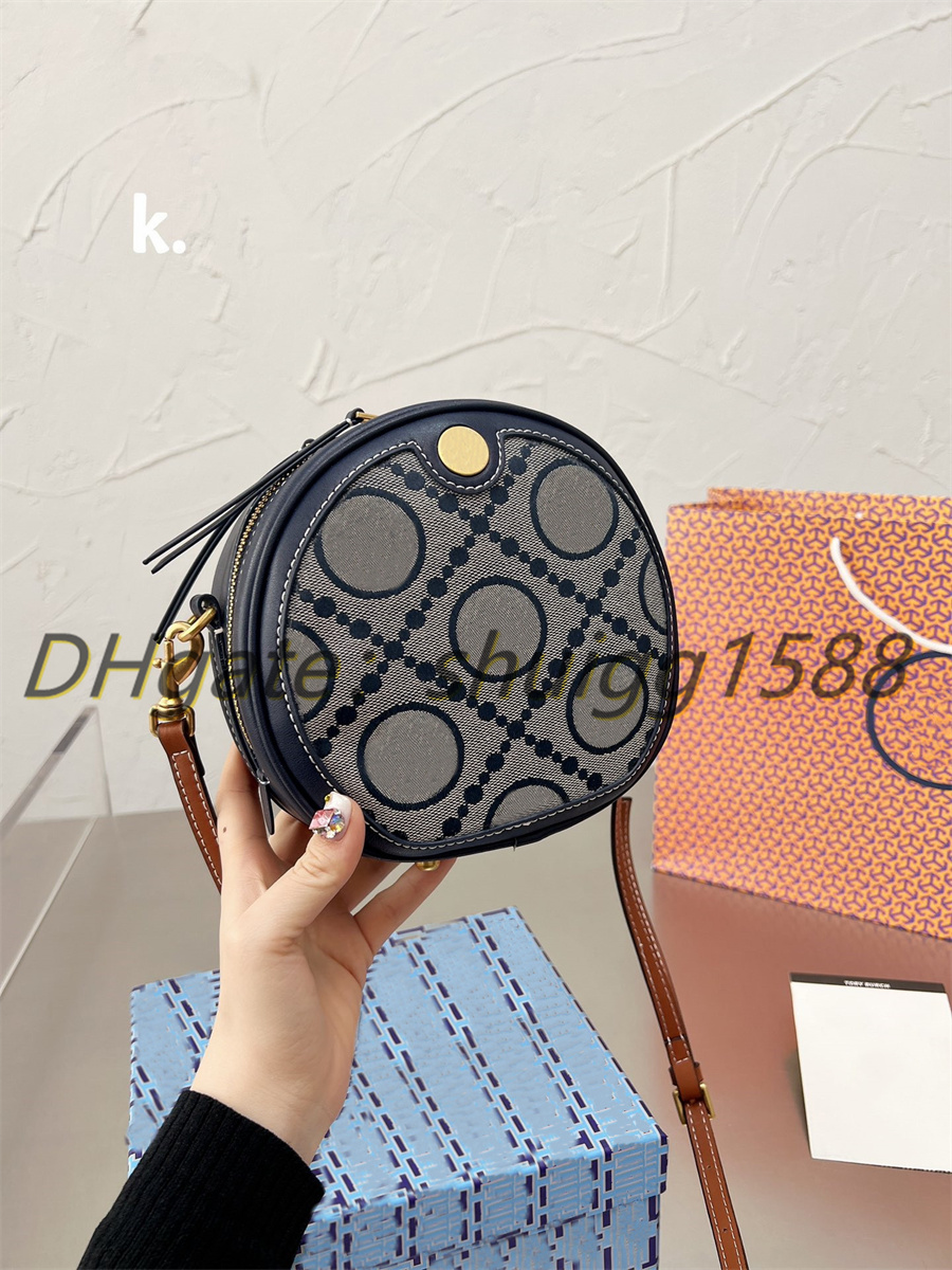 

Top Design Mini Round Bag Mirror Quality Women's Multi Solid Flower Handbag Envelope Wallet Zipper Wrap Leather Shoulder Bag, Black